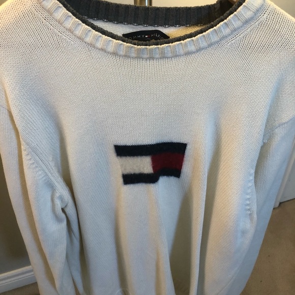 Tommy Hilfiger heavy all knit flagship sweater XL! - Picture 2 of 7